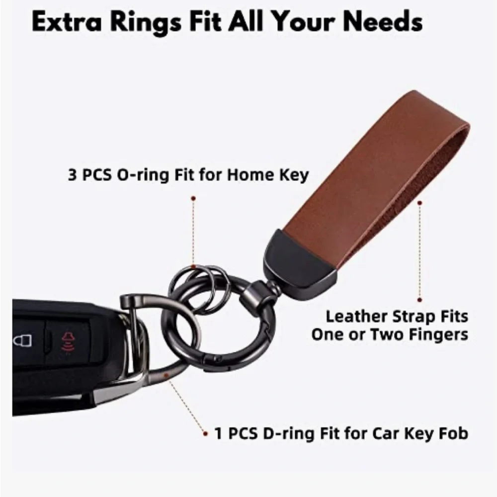 Elegant Tan Cow Leather Key Holder